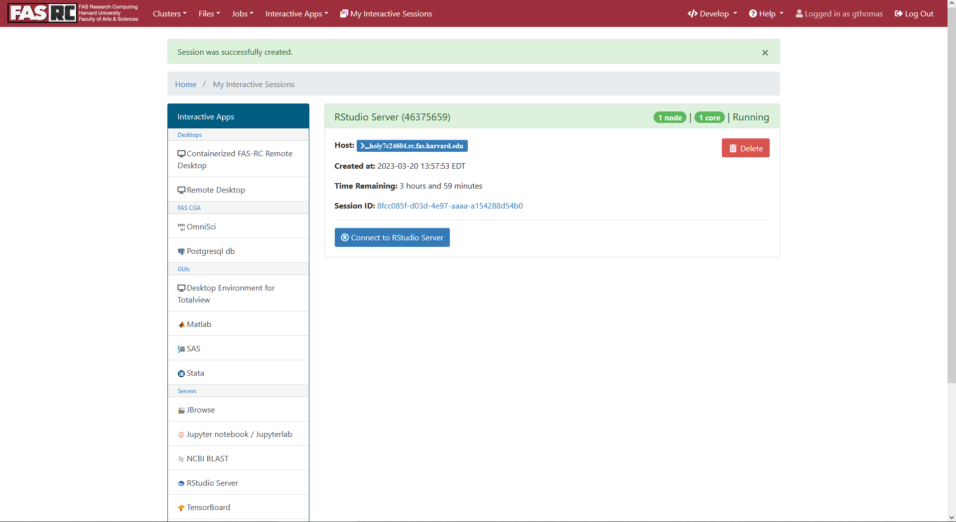 VDI connect to RStudio